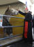 안젤로 코마스트리 추기경이 17일 오전 바티칸 베드로광장에서 열린 미사에서 한 당나귀를 축성하고 있다.[AP=연합뉴스]
