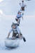  19일(현지시간) 스위스 슈토스 지역에서 열린 욕조 썰매 대회에 참가한 한 선수가 슬로프를 내려오고 있다. [EPA=연합뉴스]