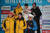 지난해 11월 열린 IBSF 대륙간컵 3차 대회에서 정상에 오른 뒤 시상대에서 포즈를 취한 정승기(윗줄 가운데). [사진 대한봅슬레이스켈레톤경기연맹]