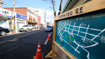 손혜원, 목포 문화재 거리 '큰손'과 건물 보러 다녔다