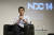  2014년 5월에 열린 넥슨 사내 게임개발자 컨퍼런스인 ‘NDC 2014’에 참여한 박지원 넥슨 글로벌 최고운영책임자(COO). 당시 그는 넥슨코리아 대표를 맡고 있었다. 사진 넥슨