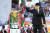 아시안컵 결승전 시상식에 우승트로피 전달자로 참석한 아시아 축구 레전드 박지성. [EPA=연합뉴스] 