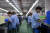 최근 중국 광둥성 한 공장에서 전자기기를 조립하고 있는 노동자들. [EPA=연합뉴스]