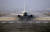 스티븐 비건 미국 국무부 대북정책 특별대표가 탑승한 비행기가 6일 오전 오산 미군기지에서 이륙하고 있다. [연합뉴스]