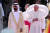 프란치스코 교황이 4일 아랍 에미리트 연합국 대통령 궁에서 열린 환영 의식에 참석하고 있다. [REUTERS=연합뉴스]