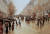 비 내리는 푸아소니에르 대로 - 장 브로(Jean Beraud, 1885). 카르나발레 미술관 소장. 초가을에 파리에 도착한 쇼팽은 이 거리의 한 건물 5층에 방을 구했다. [사진 송동섭]