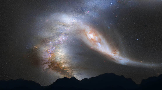 우리 은하, 45억년 후 안드로메다 은하와 충돌해 합쳐진다