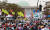 지난해 11월 21일 서울 여의도 국회 앞에서 열린 민주노총 총파업 집회. [연합뉴스]