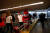 피임기구 모양으로 분장한 관계자들이 13일 멕시코시티 지하철에서 캠페인을 하고 있다. [REUTERS=연합뉴스]