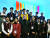 비즈니스 정장이 아닌 폴라티 차림의 구광모 ㈜LG 대표(아랫줄 왼쪽 셋째)가 지난 13일 이공계 인재들이 모인 ‘LG 테크 컨퍼런스’에 참석했다. [사진 LG]
