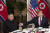김정은 북한 국무위원장과 트럼프 미국 대통령이 27일 베트남 하노이 메트로폴 호텔에서 단독회담 후 친교 만찬에서 대화를 하고 있다. [사진 미국 백악관 트위터]