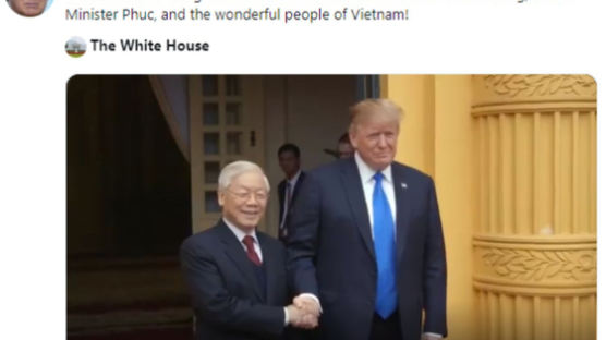트럼프 “땡큐, 베트남” 트윗…北 언급 안해