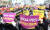 한국유치원총연합회(한유총) 관계자들이 25일 오후 서울 국회 앞에서 &#39;유치원 3법(유아교육법·사립학교법·학교급식법 개정안)&#39;과 정부의 유아교육법 시행령 개정안을 반대하고 있다. 변선구 기자