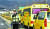 지난해 12월 31일 서울 종로구 세종대로에서 한국유치원총연합회 소속 유치원 버스들이 떼 지어 저속주행을 하고 있다. [뉴시스]