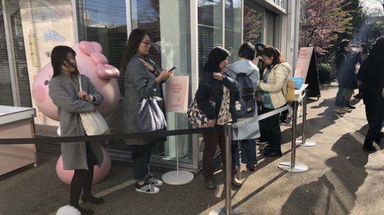 日서 인기폭발 '어피치' 도쿄 한복판서 "한국 오세요"