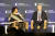 스티브 비건 미 국무부 대북특별대표가 11일 워싱턴에서 열린 카네기재단 핵정책 국제회의에서 대담을 하고 있다.[이광조 JTBC 카메라기자]