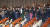 자유한국당 의원들이 12일 국회 본회의장에서 교섭단체 대표연설을 마친 나경원 원내대표와 악수하기 위해 줄지어 서있다. 임현동 기자