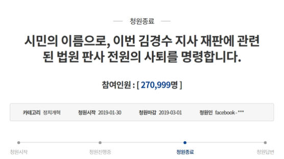 김경수 구속시킨 판사 징계···靑 "법관인사 관여 못해"