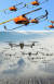 페르딕스 마이크로 드론(Perdix micro-drones)의 모습(위)와 영화 &#39;스타트렉 비욘드&#39;에 등장한 벌떼(swarming) 드론 공격 장면(아래). [영화 홈페이지]