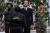 데보라 카스티요의 옷에 정권을 비판하는 문구가 적혀있다. [AFP=연합뉴스] 