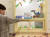 서울 도봉구 어린이집에 설치된 미세먼지 신호동. 외부 미세먼지 농도를 실시간 색깔로 표시해준다. ［사진 도봉구청］