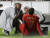 26일 열린 유로2020 예선 세르비아전 도중 햄스트링 부상을 당한 포르투갈의 크리스티아누 호날두. [AP]