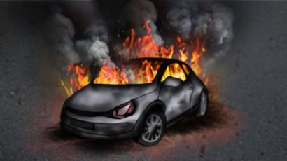 동두천 야산에 주차된 차량서 화재…시신 3구 발견
