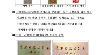 고흥군이 10억에 계약한 '윤봉길 의사 유묵' 가짜였다