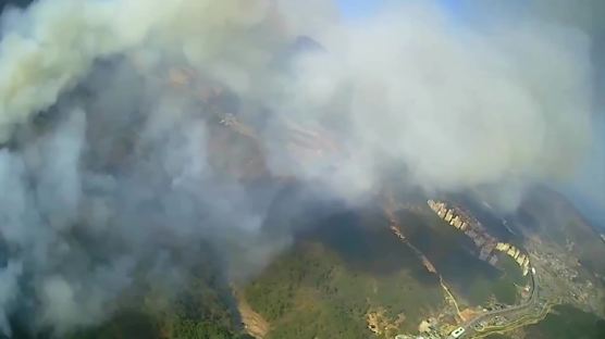 [사진] 해운대 산불 번져 주민 긴급 대피