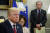 지난 5월 22일 백악관 집무실인 오벌오피스에서 열린 트럼프 대통령과 문재인 대통령의 회담을 지켜보는 존 볼턴 백악관 국가안보보좌관. [AP]