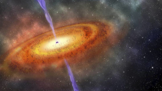 “블랙홀 주변 가스 덩어리, 10억℃에 빛의 속도로 회전”