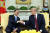 문재인 대통령이 11일 오후(현지시각) 미국 워싱턴 백악관에서 열린 한미 정상회담에 앞서 도널드 트럼프 미국 대통령과 악수하고 있다. [청와대 제공=뉴스1]