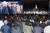 &#39;100주년 대한민국임시정부수립 기념식’이 11일 저녁 서울 여의도 공원 문화의 광장에서 열렸다. 기념식에서 이낙연 총리를 비롯해 독립유공자와 유족들이 애국가를 부르고 있다. [연합뉴스]