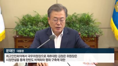 [영상]문 대통령“김정은 변함없는 의지 높이 평가, 크게 환영"
