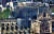 16일(현지시간) 화재가 진압된 프랑스 파리 노트르담 대성당의 모습. 성당의 상징과도 같던 첨탑은 불길에 소실되고 지붕의 3분의2가 날아간 채 외벽도 검게 그을린 모습이다. [AP=연합뉴스]