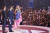 &#39;어벤져스:엔드게임&#39;의 주연 배우 로버트 다우니 주니어(왼쪽부터), 제레미 레너, 브리 라슨이 15일 오후 서울 중구 장충동 장충체육관에서 열린 아시아 팬 이벤트에서 팬들과 인사를 나누고 있다.[연합뉴스]
