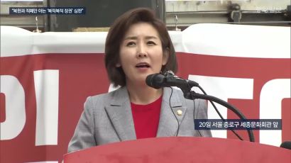 [영상]나경원 "지지율 떨어지면 북한만 바라본다"…자유한국당,광화문서 대규모 장외집회 