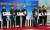 카자흐스탄을 누르술탄 공항에서 열린 독립유공자 계봉우 선생과 황운정 선생 내외의 유해봉환식에서 국군의장대가 유해를 운구하고 있다.                             강정현 기자