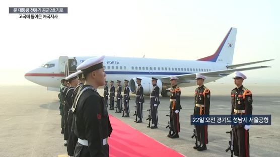  [영상]문 대통령 전용기 공군2호기로 고국에 돌아온 애국지사