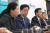 권은희 바른미래당 의원이 24일 오전 서울 여의도 국회에서 열린 제7차 최고위원·중진의원 연석회의에서 발언을 하고 있다.[뉴스1]