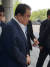 문희상 국회의장이 24일 오전 자유한국당 의원들의 항의 방문을 받은 뒤 쇼크 증세로 병원에 후송되고 있다. [연합뉴스]