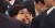 문희상 국회의장이 임이자 한국당 의원의 볼을 만지는 모습. [뉴스1]
