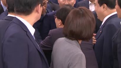  [영상]한국당이 사퇴까지 요구하는 문희상 의장의 임이자 의원 접촉 그 장면