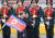  김정은 북한 국무위원장이 24일 오후(현지시간) 블라디미르 푸틴 러시아 대통령과 정상회담을 하기 위해 블라디보스토크역에 도착한 뒤 러시아군 의장대를 사열하고 있다. [연합뉴스]