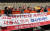 지난 4월 4일 서울 중구 서울시청 서소문별관 앞에서 서울개인택시운송사업조합 소속 택시기사들이 &#39;타다 프리미엄 택시 거부&#39; 항의 집회를 하고 있다. [뉴스1]
