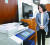 자유한국당 김현아 의원이 25일 국회 의안과에서 패스트트랙 관련 법안이 팩스로 접수될 것에 대비해 대기하고 있다. [연합뉴스]