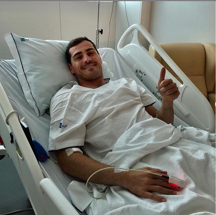 스페인 골키퍼 카시야스, 심근경색으로 쓰러져 회복중