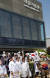 지난 2일 밀양 의열기념관에서 시민단체들이 가요박물관 건립 백지화를 요구하며 집회를 하고 있다. [연합뉴스] 