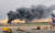 러시아 국영 에어로플로트 항공사 &#39;슈퍼젯 100&#39; 기종 여객기가 5일(현지시간) 비상착륙하는 과정에서 화염에 휩싸이고 있다. [AFP=연합뉴스]