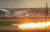  러시아 국영 에어로플로트 항공사 &#39;슈퍼젯 100&#39; 기종 여객기가 5일(현지시간) 비상착륙하는 과정에서 화염에 휩싸이고 있다. [신화=연합뉴스]